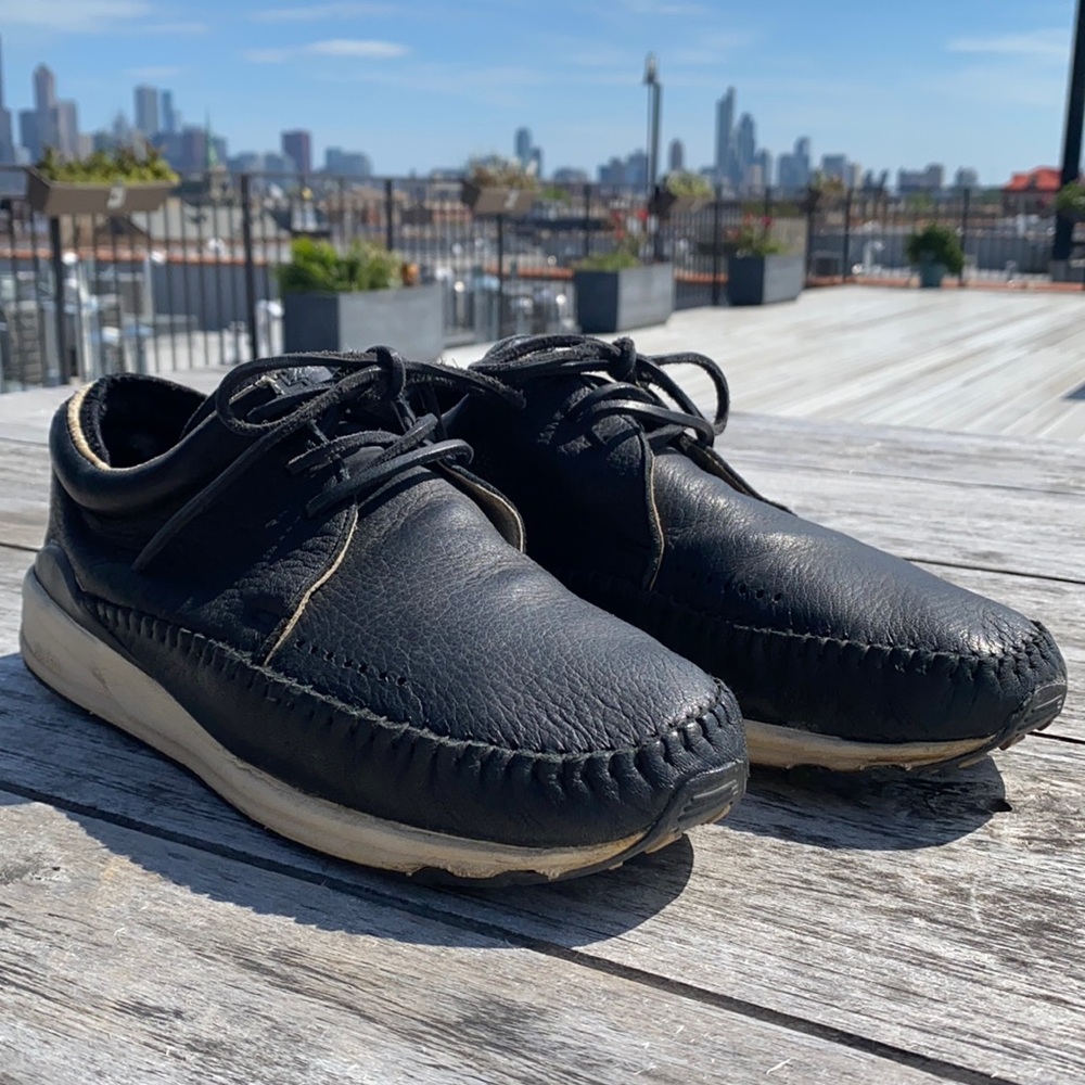 Visvim Black Moccasin Sneakers Skirt/Flap REMOVED